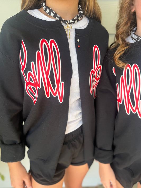 Bulldog Sweatshirt Cardigan | Custom Cardigan